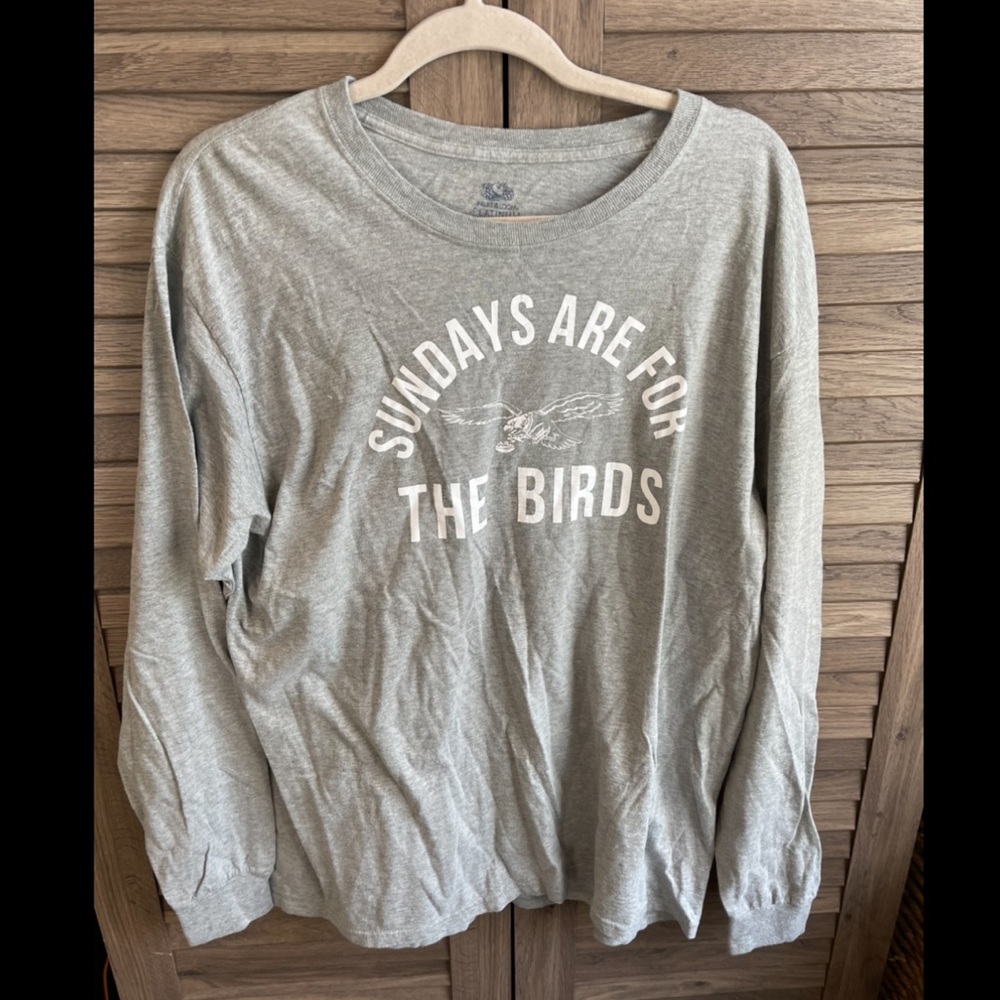 Gray long sleeve Eagles shirt